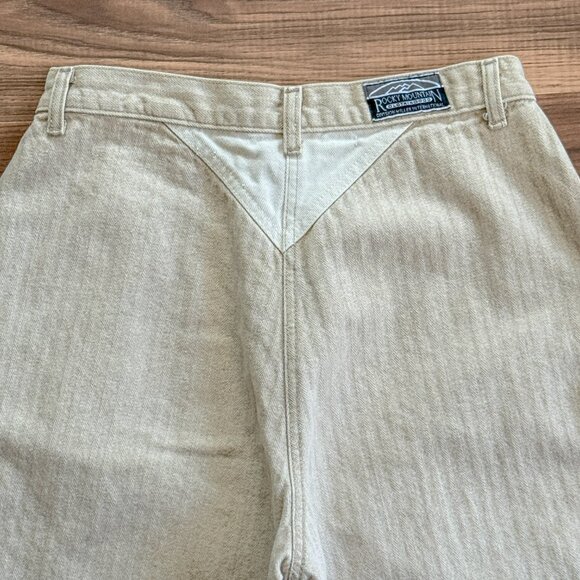 Vintage Rockies Highrise Wheat Beige Pinstripe Western Yoke Jeans (11/12) - Picture 9 of 11